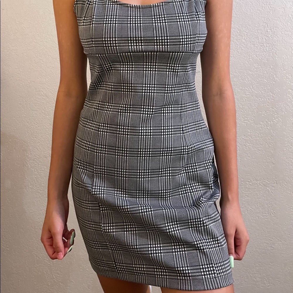 Stripe black and white dress